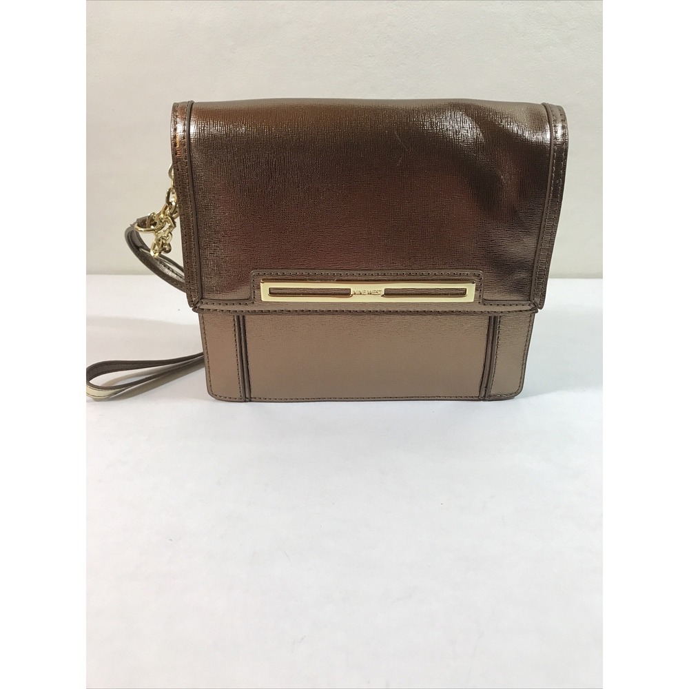 Nine West Bronze Faux Leather Crossbody Handbag